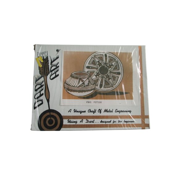 Vintage Art Metal Engraving Kit Using A Dart 101 Pottery Design Open Box Unworke - Picture 1 of 10